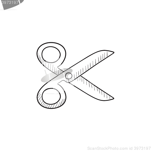 Image of Cut out button sketch icon.