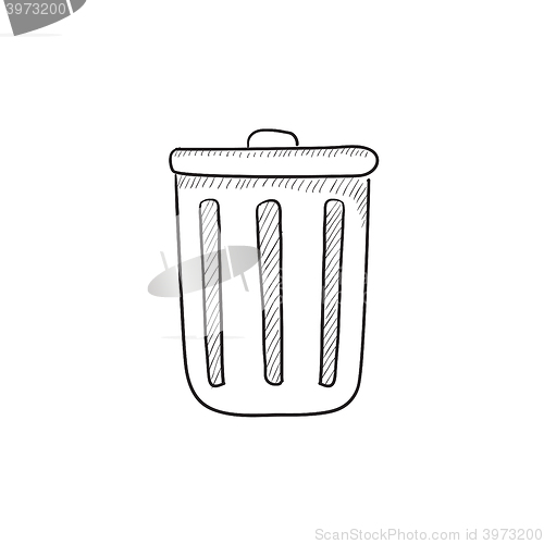 Image of Delete button sketch icon.