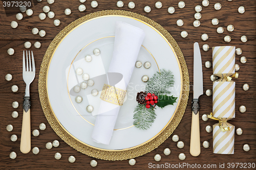 Image of Christmas Decorative Table Setting