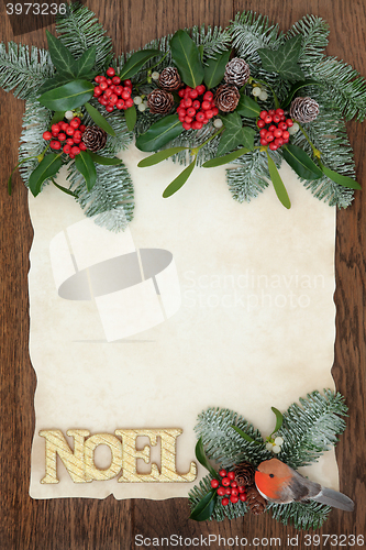 Image of Decorative Floral Noel Border