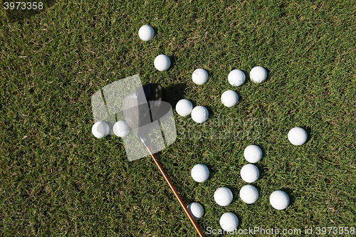 Image of golf balls background