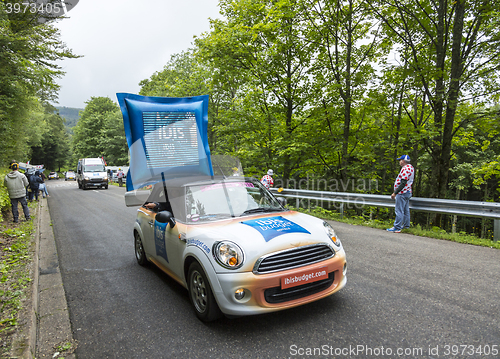 Image of Ibis Budget Hotel Vehicle in Vosges Mountains - Tour de France 2