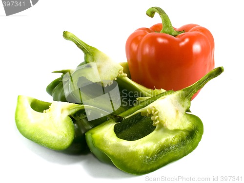 Image of red and green