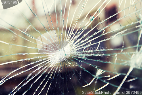 Image of broken glass with cracks