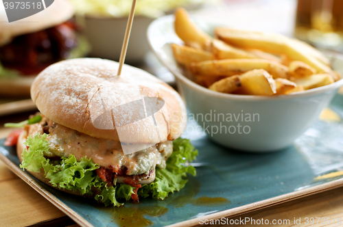 Image of Burger and French Fries