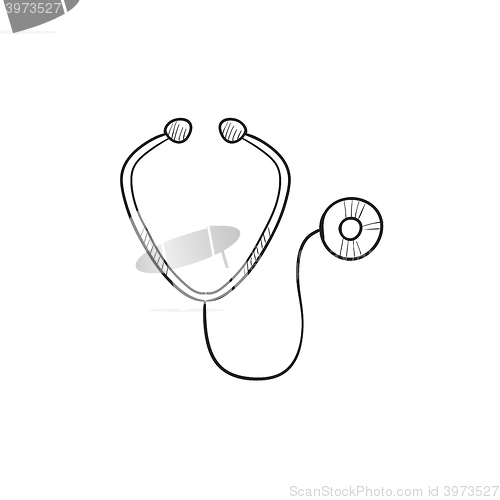 Image of Stethoscope sketch icon.