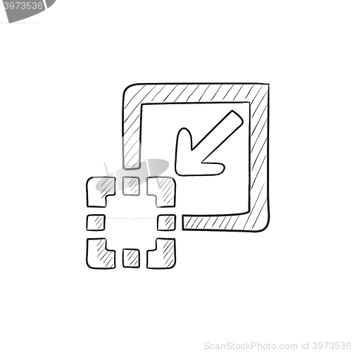 Image of Add content sketch icon.