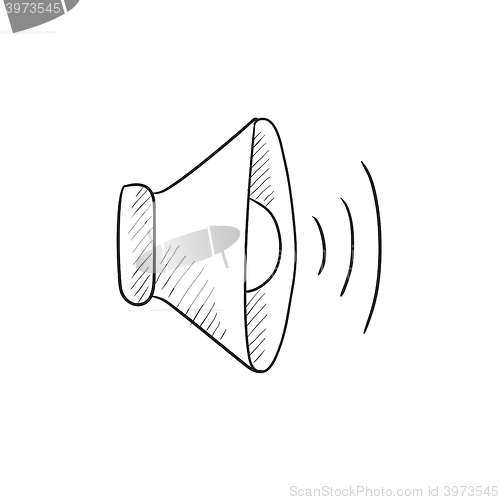 Image of Speaker volume sketch icon.