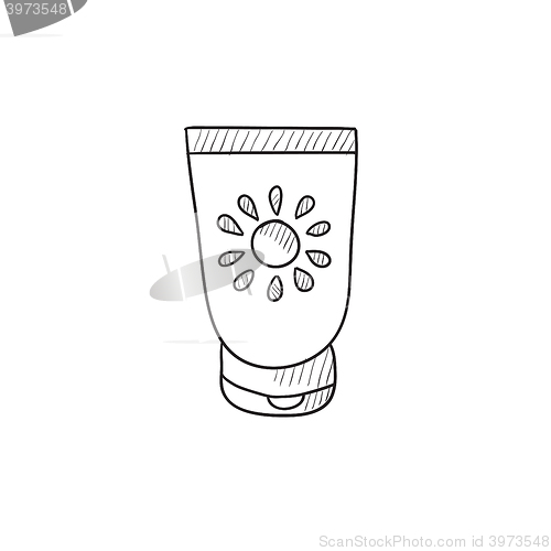 Image of Sunscreen sketch icon.