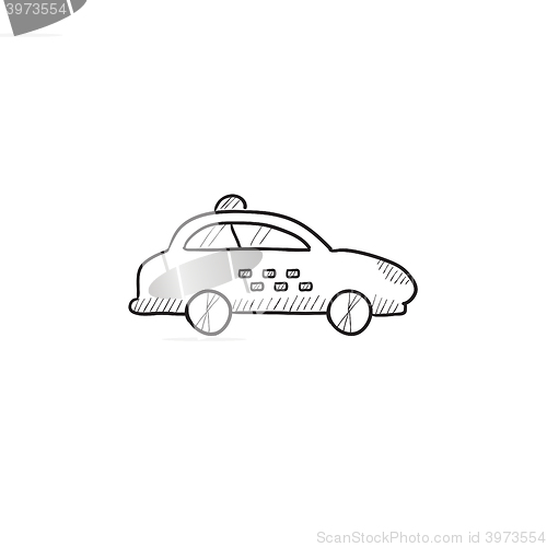 Image of Taxi car sketch icon.