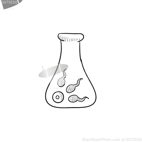 Image of In vitro fertilisation sketch icon.