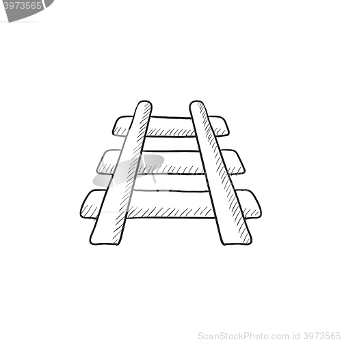Image of Railway track sketch icon.