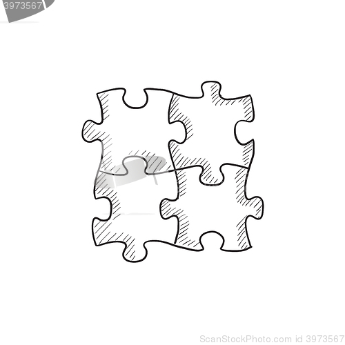 Image of Puzzle sketch icon.