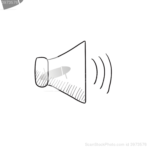 Image of Speaker volume sketch icon.