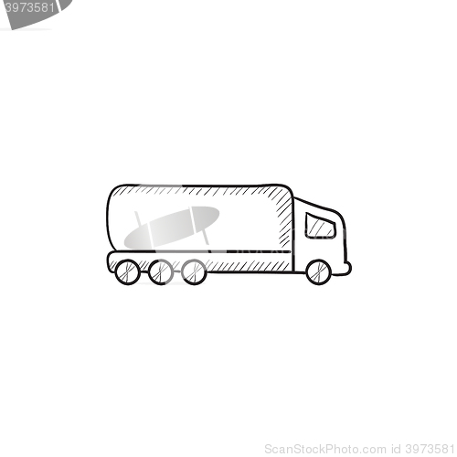 Image of Delivery truck sketch icon.