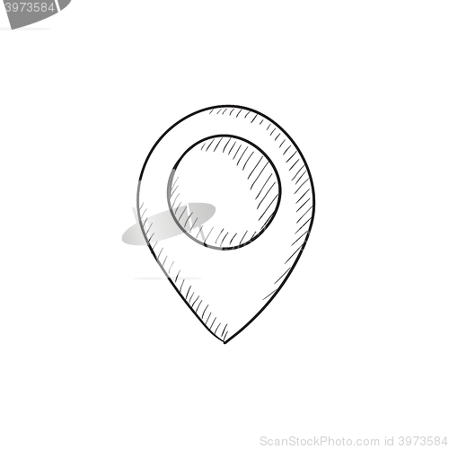 Image of Map pointer sketch icon.