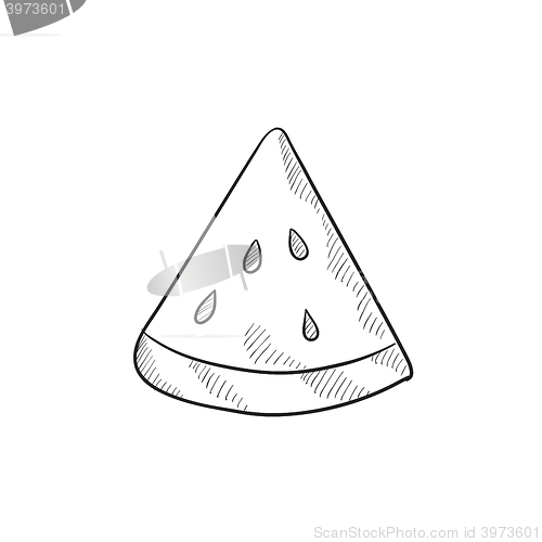 Image of Watermelon sketch icon.