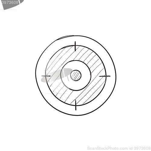 Image of Target board sketch icon.