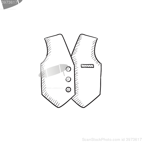 Image of Waistcoat sketch icon.