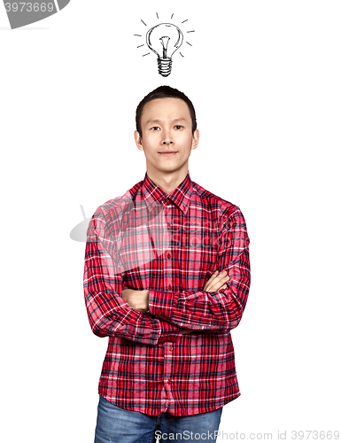 Image of Asian Man With Folded Hands