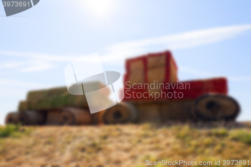 Image of Tractor straw, close-up  