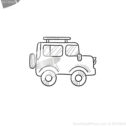 Image of Car sketch icon.