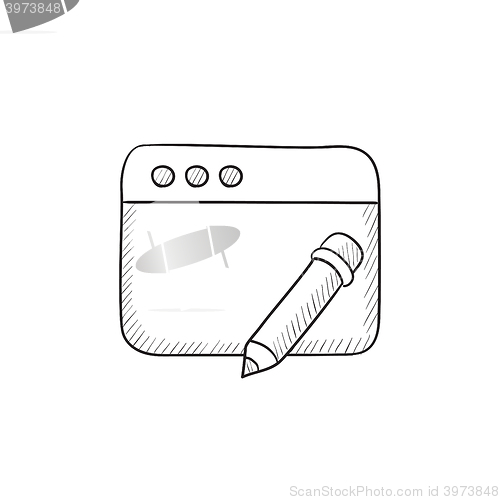 Image of Digital art sketch icon.