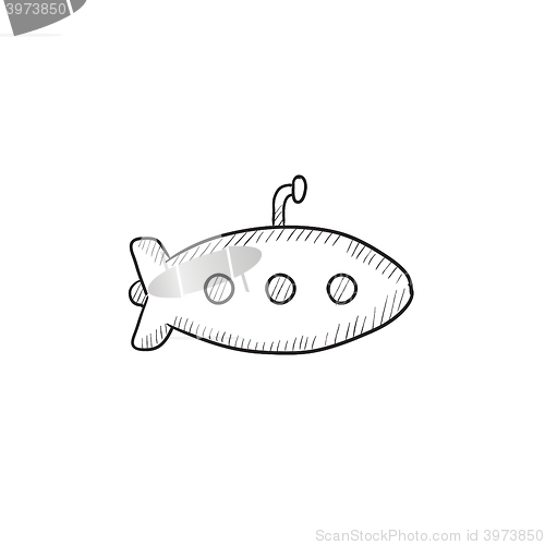 Image of Submarine sketch icon.