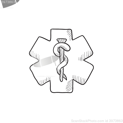 Image of Medical symbol sketch icon.