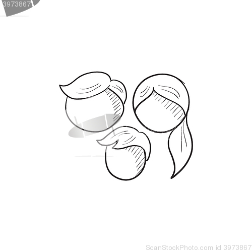 Image of Family sketch icon.