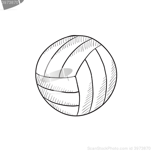 Image of Volleyball ball sketch icon.