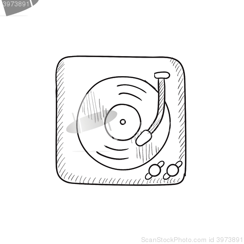 Image of Turntable sketch icon.