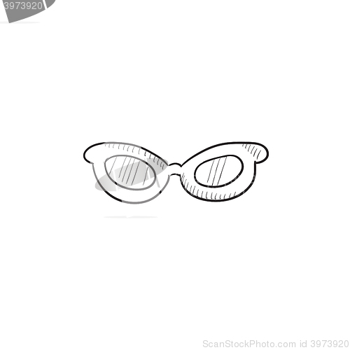 Image of Eyeglasses sketch icon.