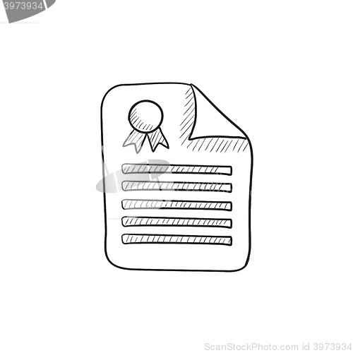 Image of Real estate contract sketch icon.