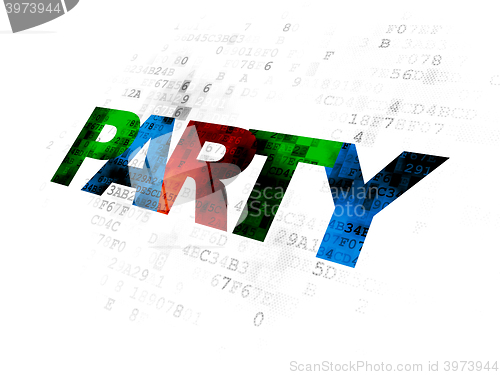 Image of Holiday concept: Party on Digital background