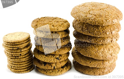 Image of three stack of cookies