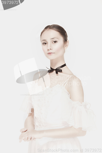 Image of Romantic Beauty. Retro Style ballerina