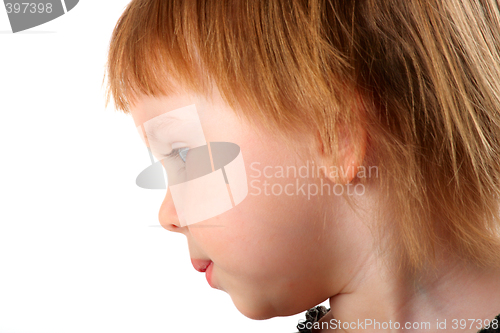 Image of Profile portrait of beauty little girl