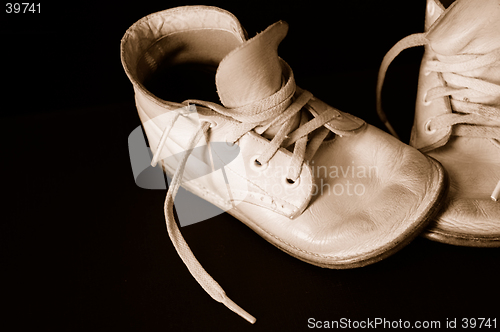 Image of Sepia Vintage Baby Shoes