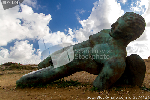 Image of Ancient statue in Agrigento, Sicily, Italy.