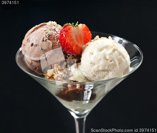 Image of glass of ice cream dessert