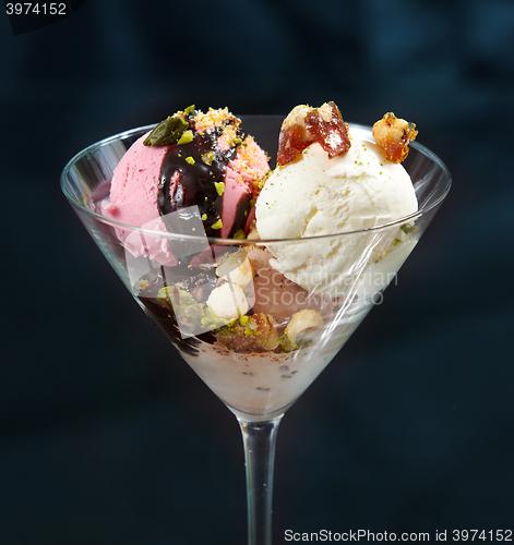 Image of glass of ice cream dessert