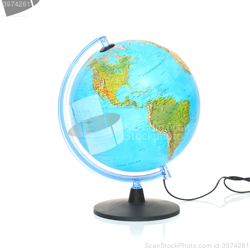 Image of Globe on white background