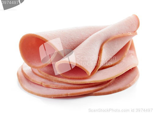 Image of sliced boiled sausage