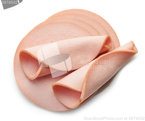 Image of sliced boiled sausage