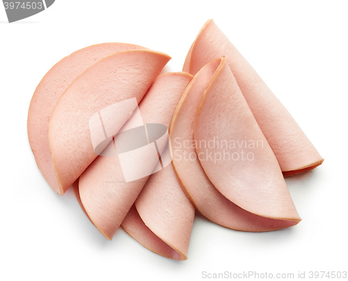 Image of sliced boiled sausage