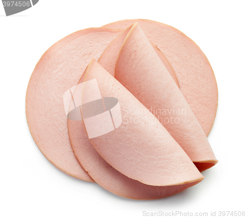 Image of sliced boiled sausage