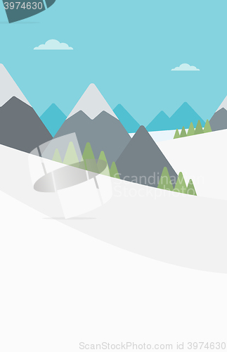 Image of Background of snow capped mountain.