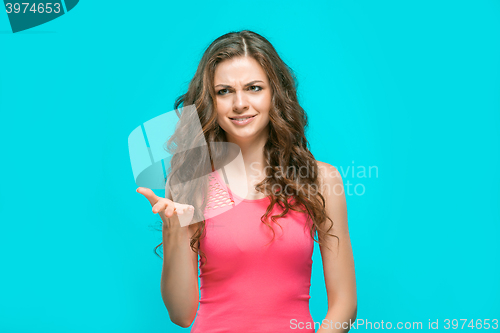 Image of The portrait of disgusted woman