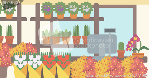 Image of Background of flower shop.